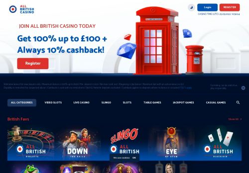 All British Casino desktop screenshot