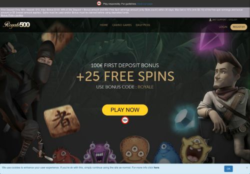 Royale500 Casino desktop screenshot