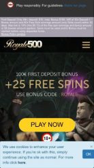 Royale500 Casino mobile screenshot