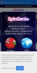 SpinGenie Casino mobile screenshot
